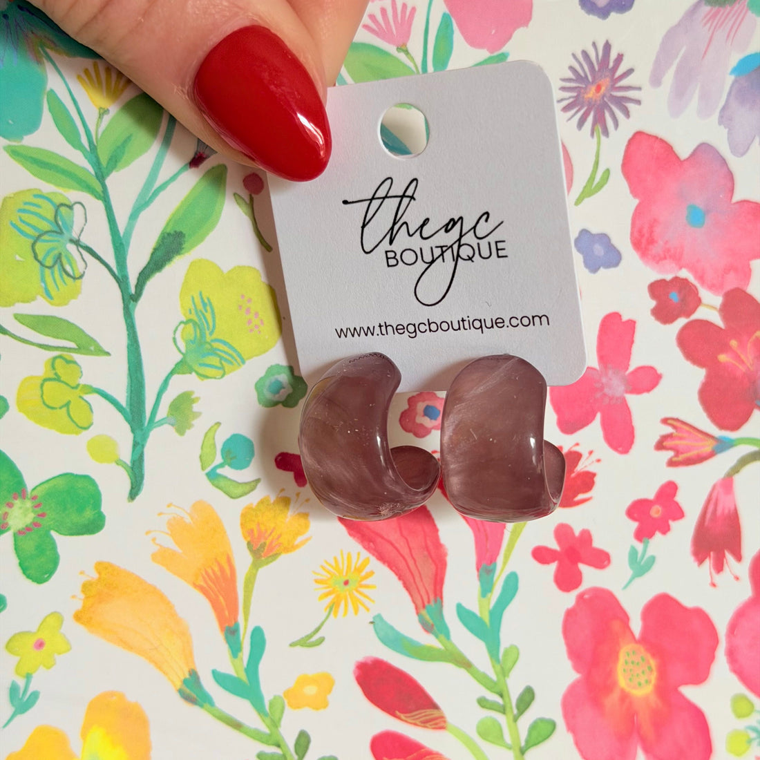 Mini Acrylic Hoop (Grey)