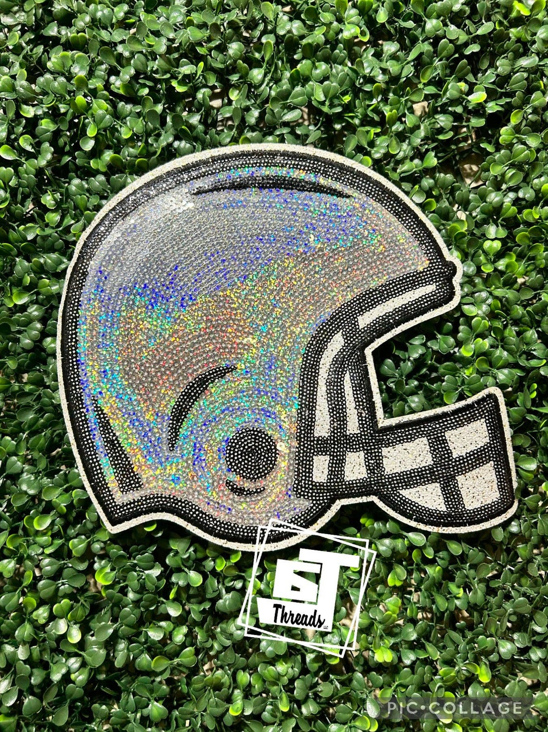 Sequin Helmet Patch