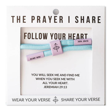 FOLLOW YOUR HEART Christian Cord Bracelet