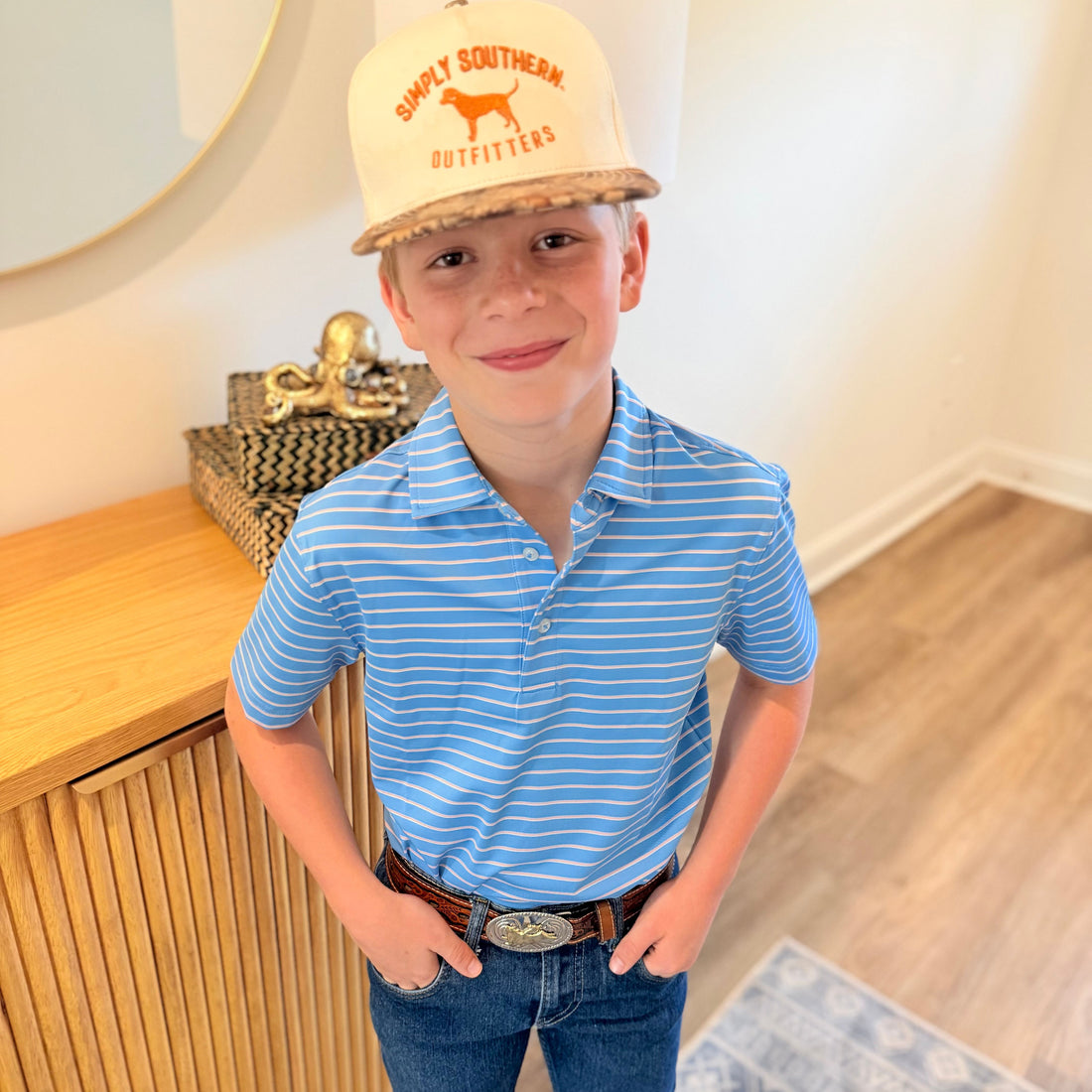 Stripe Youth Polo