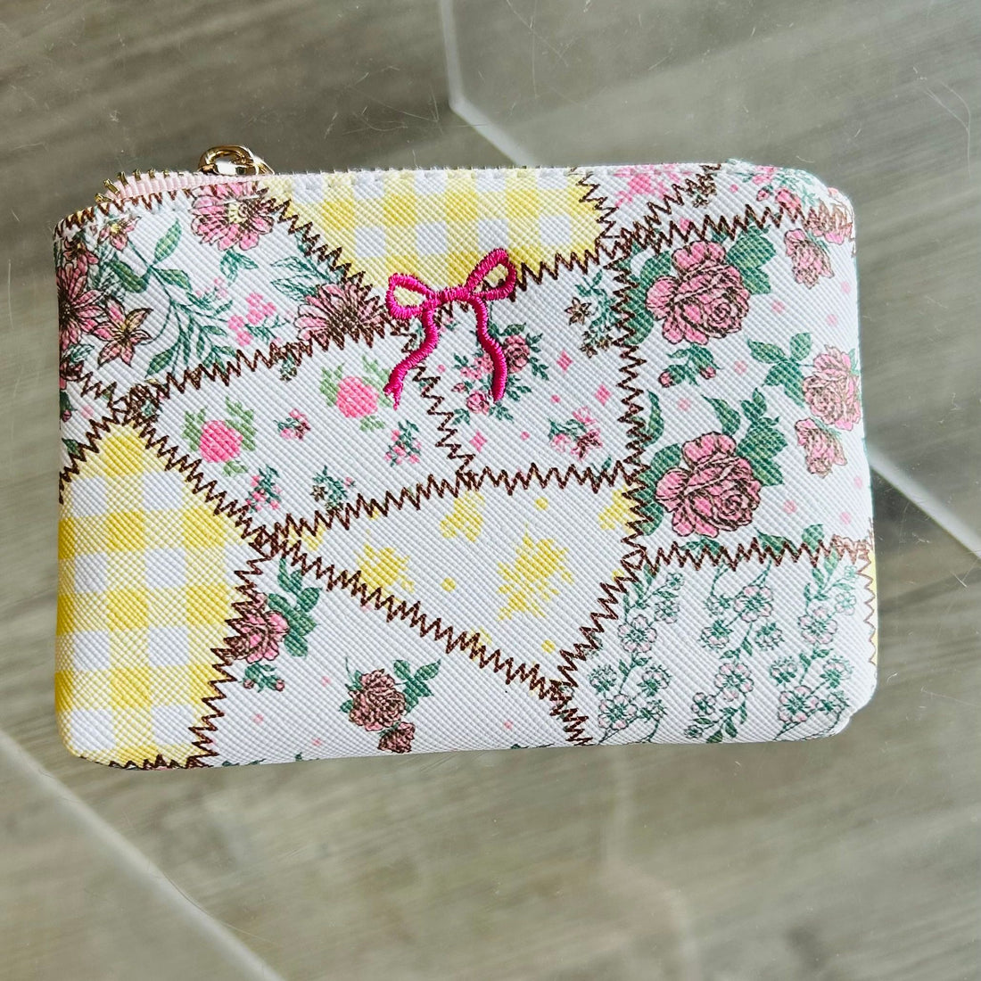 Coin Pouch (Yellow Patchwork)