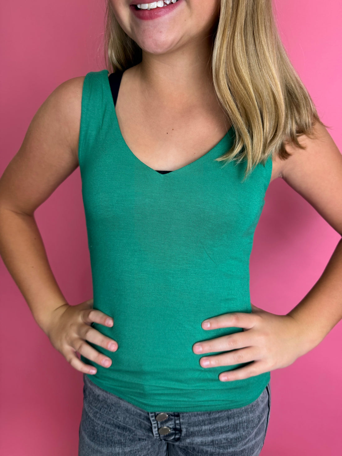 Double Layered V-Neck Tank