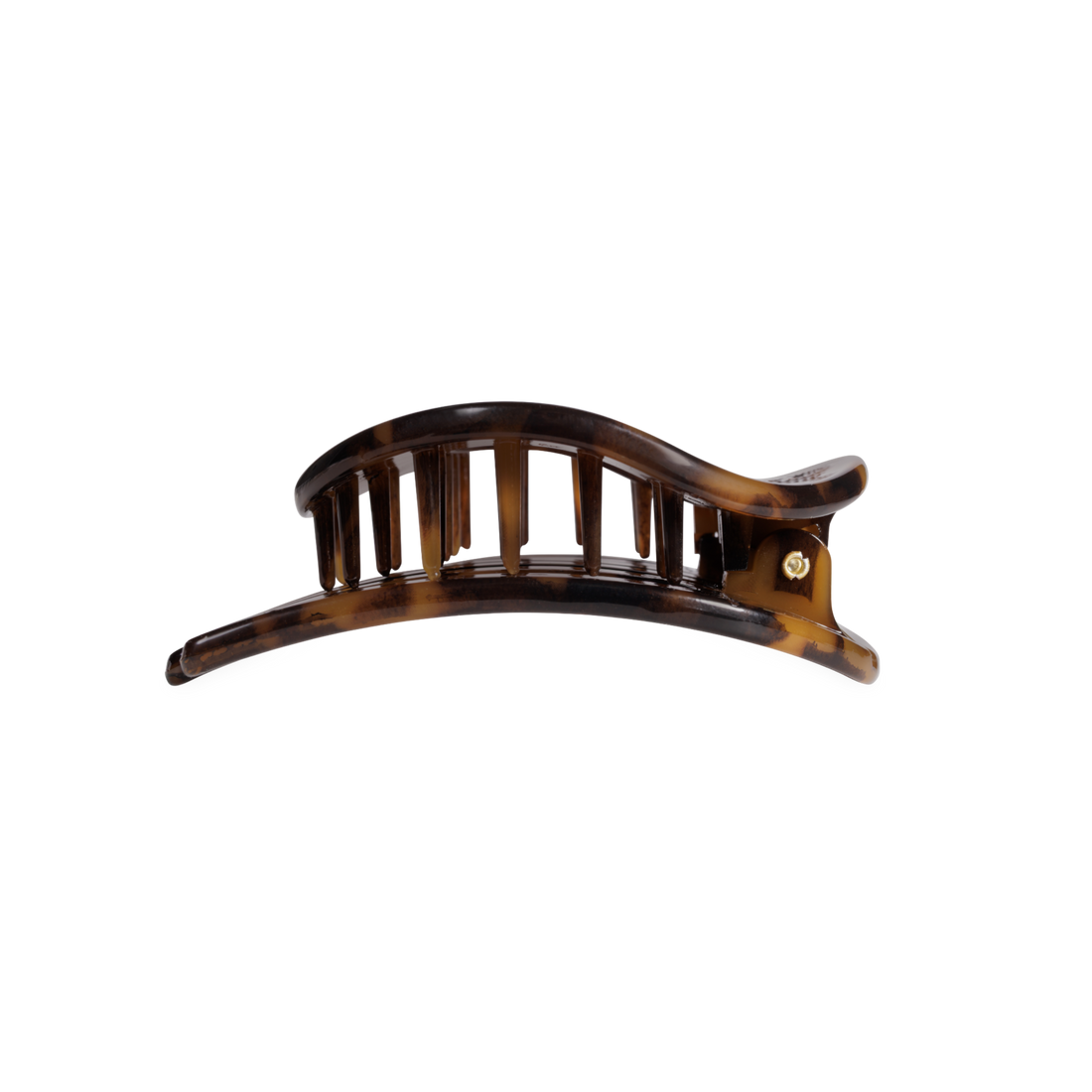 Tortoise Medium Flat Circle Hair Clip
