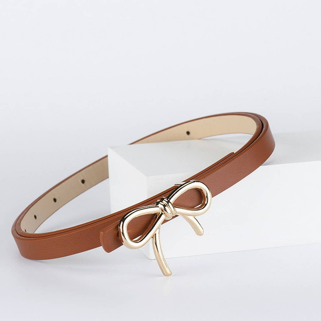 Bow Skinny Belt (Camel)