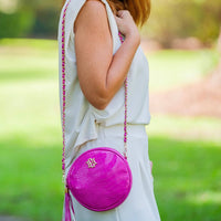 Caroline Hill - Cece Circular Crossbody Hot Pink EC
