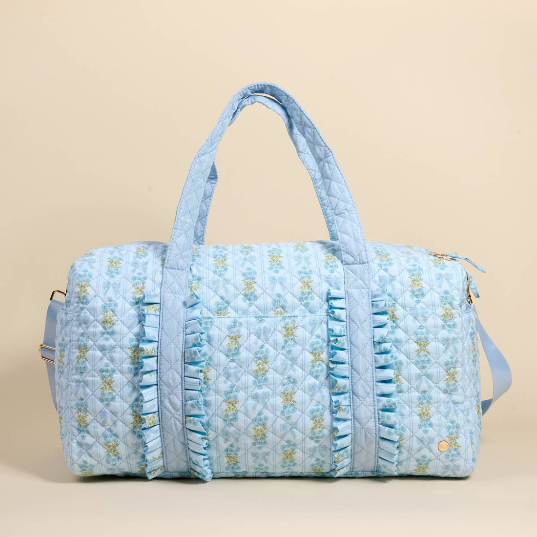 Oh So Fancy (Blue) On-the-Go Quilted Weekender Bag