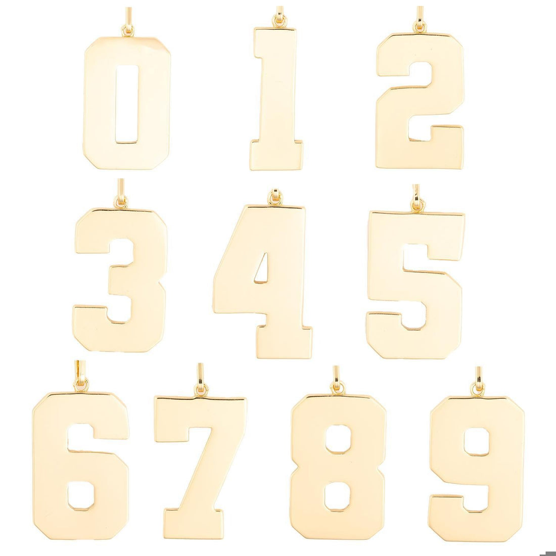 Varsity Number Bag Charms