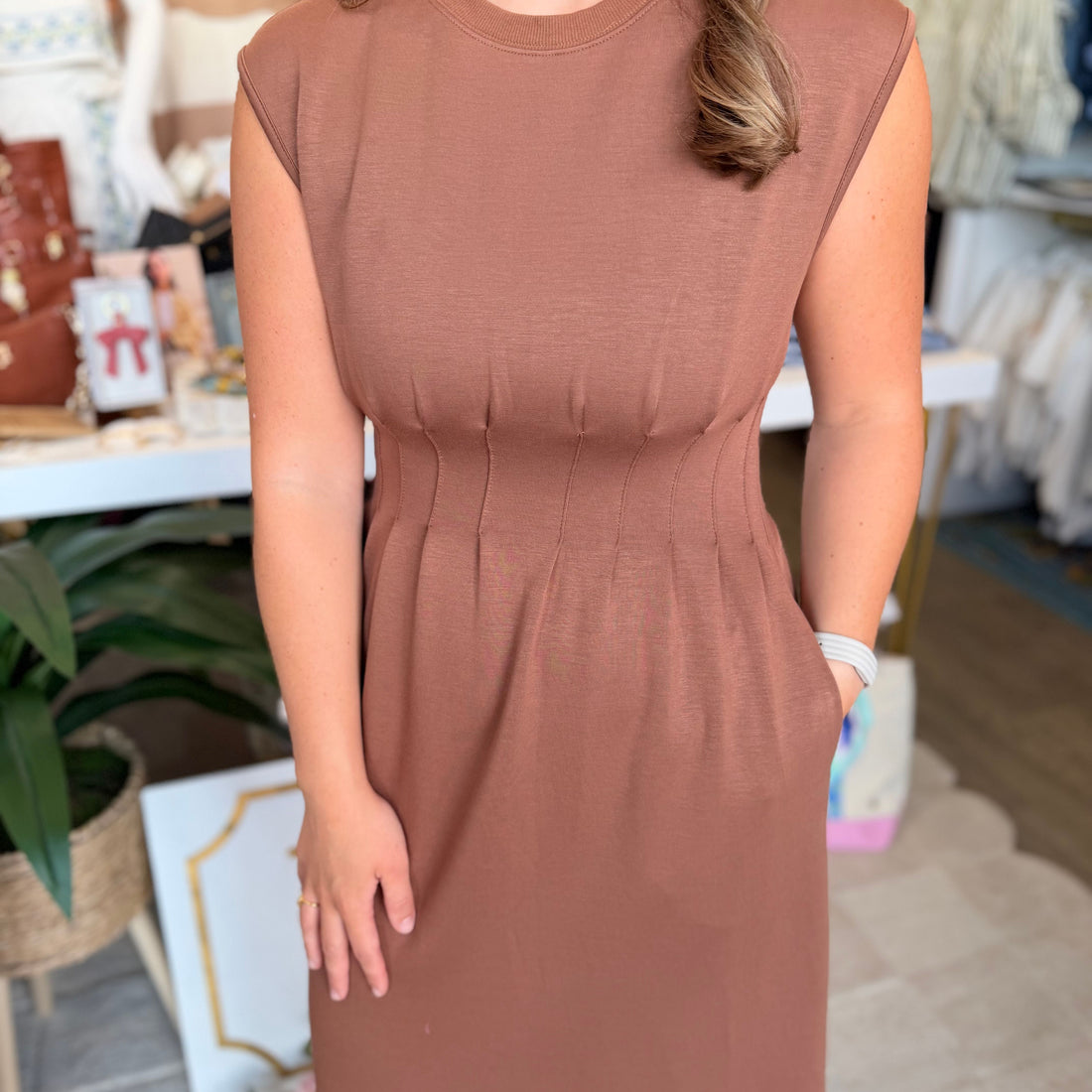 Naomi Dress (Brown)