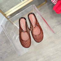 Mary Jane Jelly Shoe (Brown)