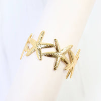 Meridian Starfish Cuff Bracelet Gold