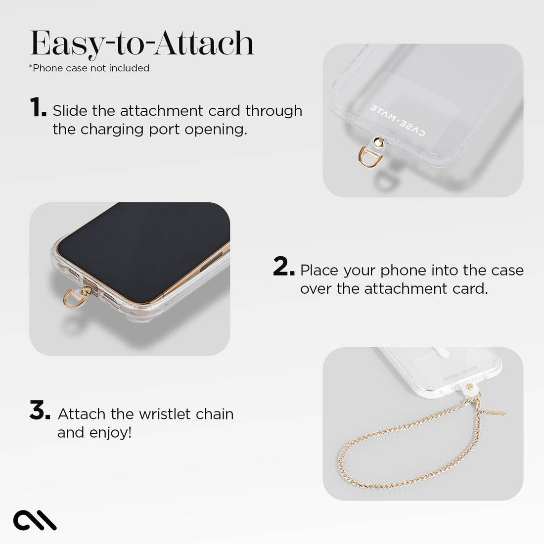 Gold Chain Phone Charm