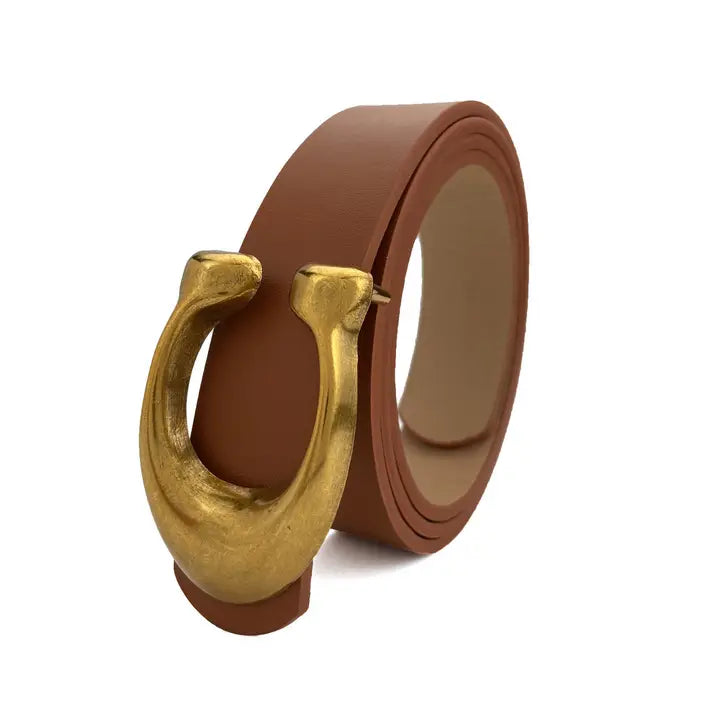 Retro Buckle Belt (Camel)