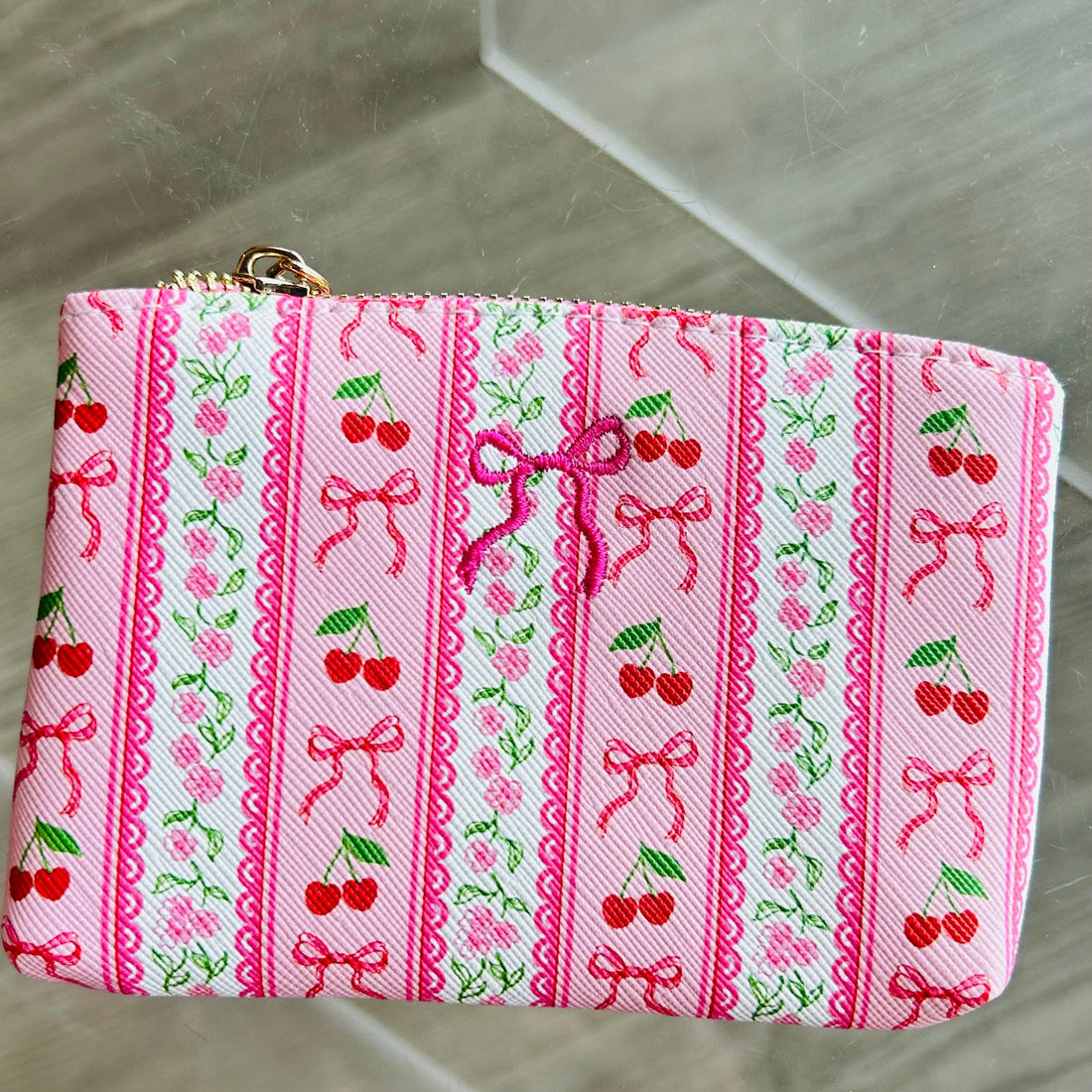 Coin Pouch (Cherry/Bow)
