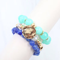 Biloxi Beaded Bracelet Set (Aqua)
