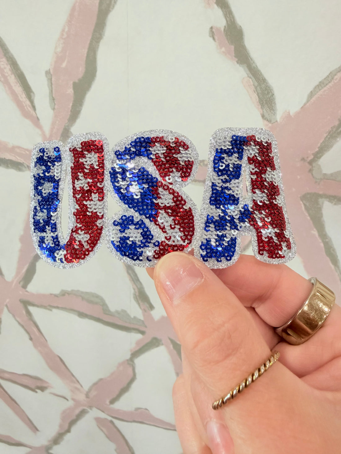 USA Sequin Patch