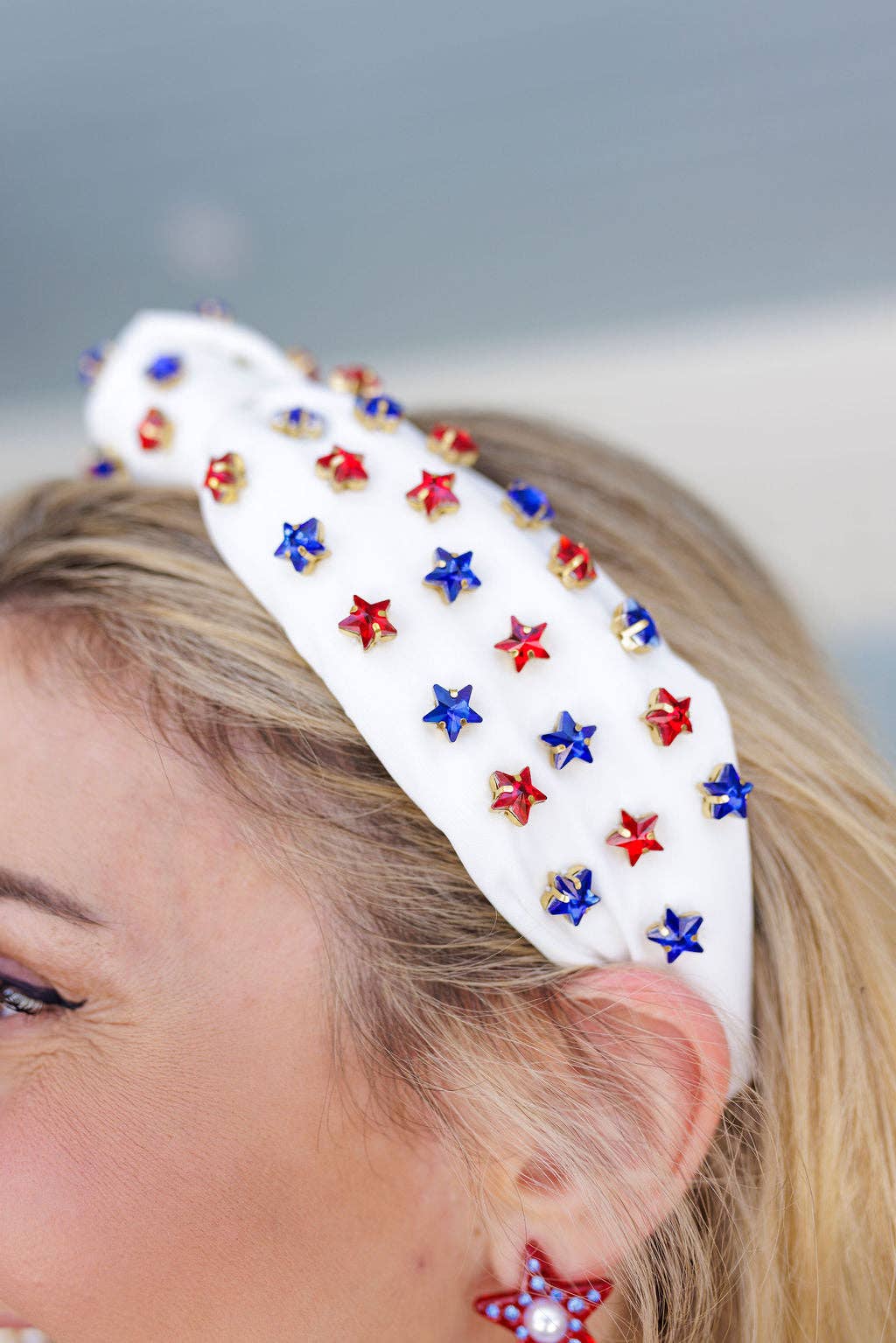 Brianna Cannon - White Star Spangled Headband