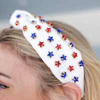 Brianna Cannon - White Star Spangled Headband