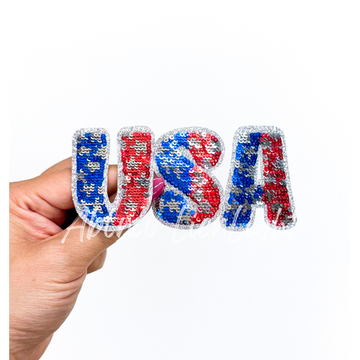 USA Sequin Patch