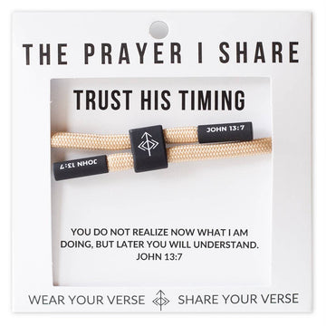 TRUST HIS TIMING Christian Cord Bracelet