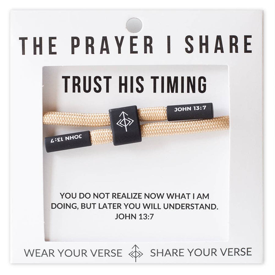 TRUST HIS TIMING Christian Cord Bracelet