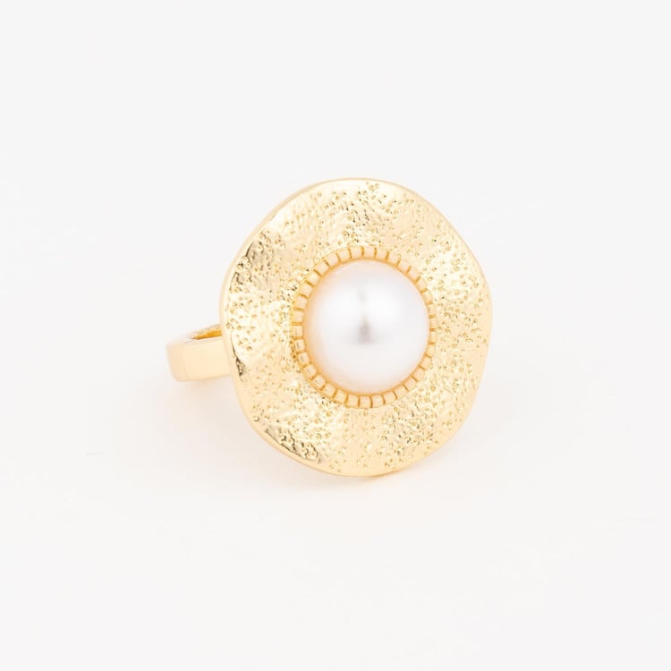 Pearl Stud Scarf Ring