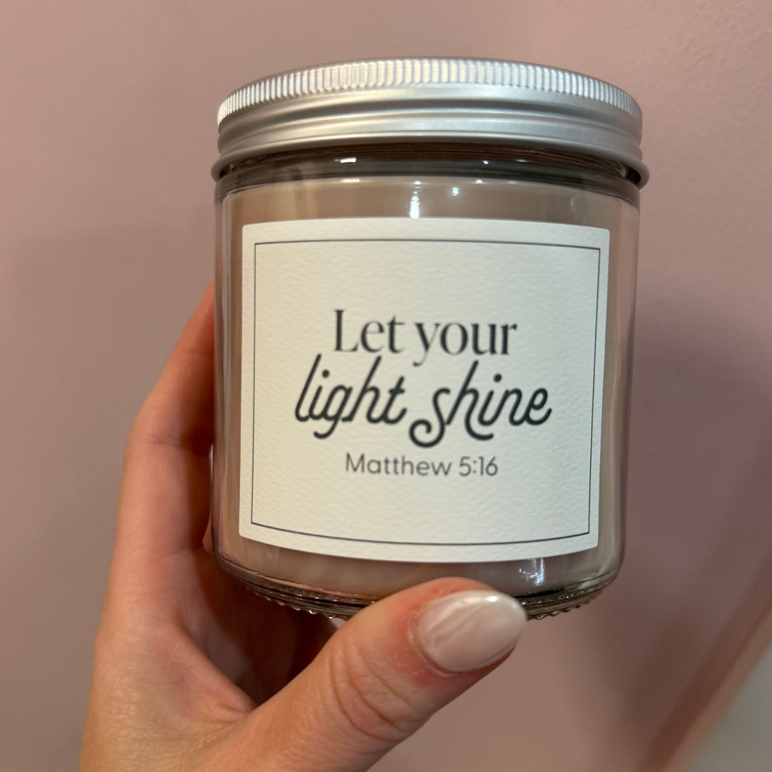 Sweet Grace Bible Verse Candle (Let Your Light Shine)