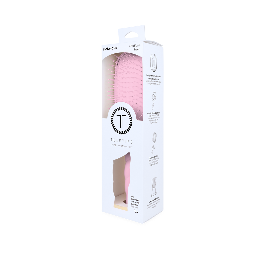Detangler Brush For Medium Hair (Bubblegum Pink)