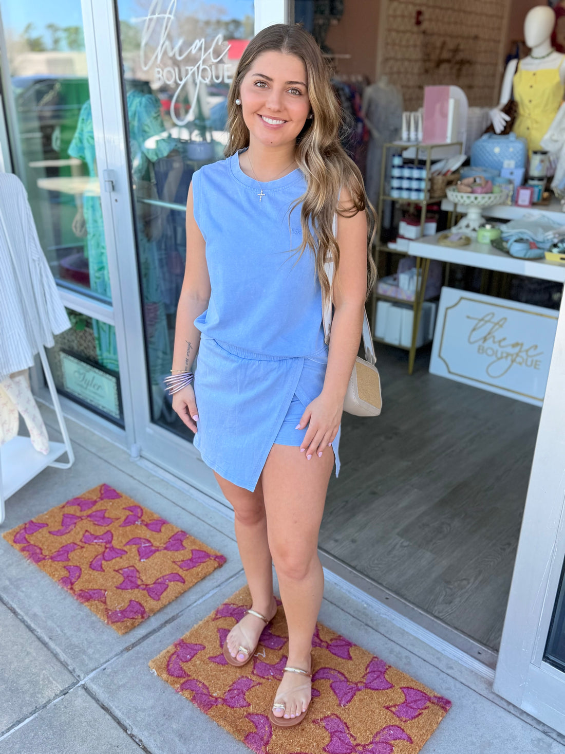 Vintage Wash Athletic Set (Blue)