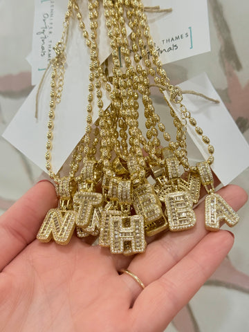 Hadley Bubble Letter Necklace