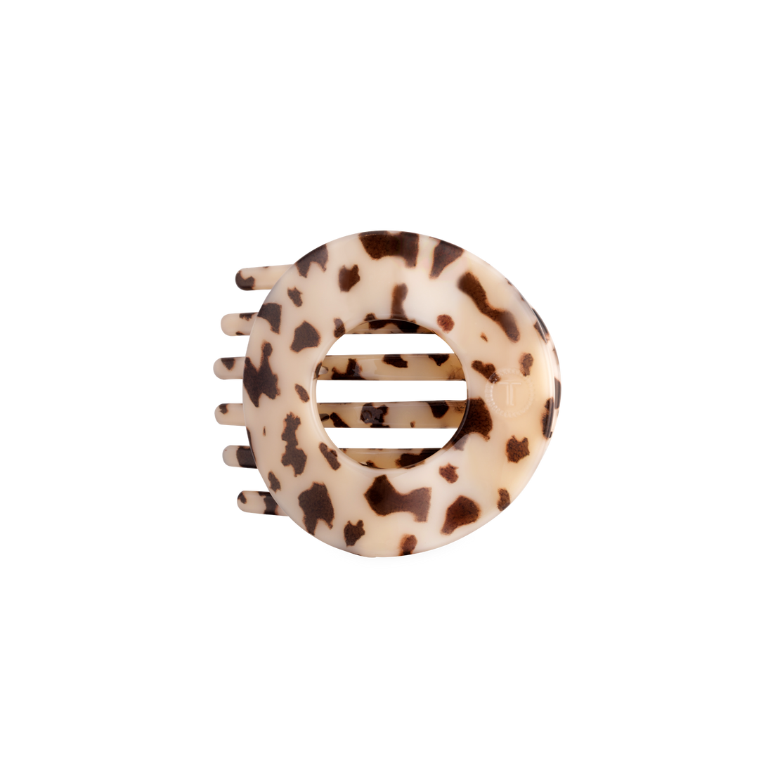 Blonde Tortoise Medium Flat Circle Hair Clip