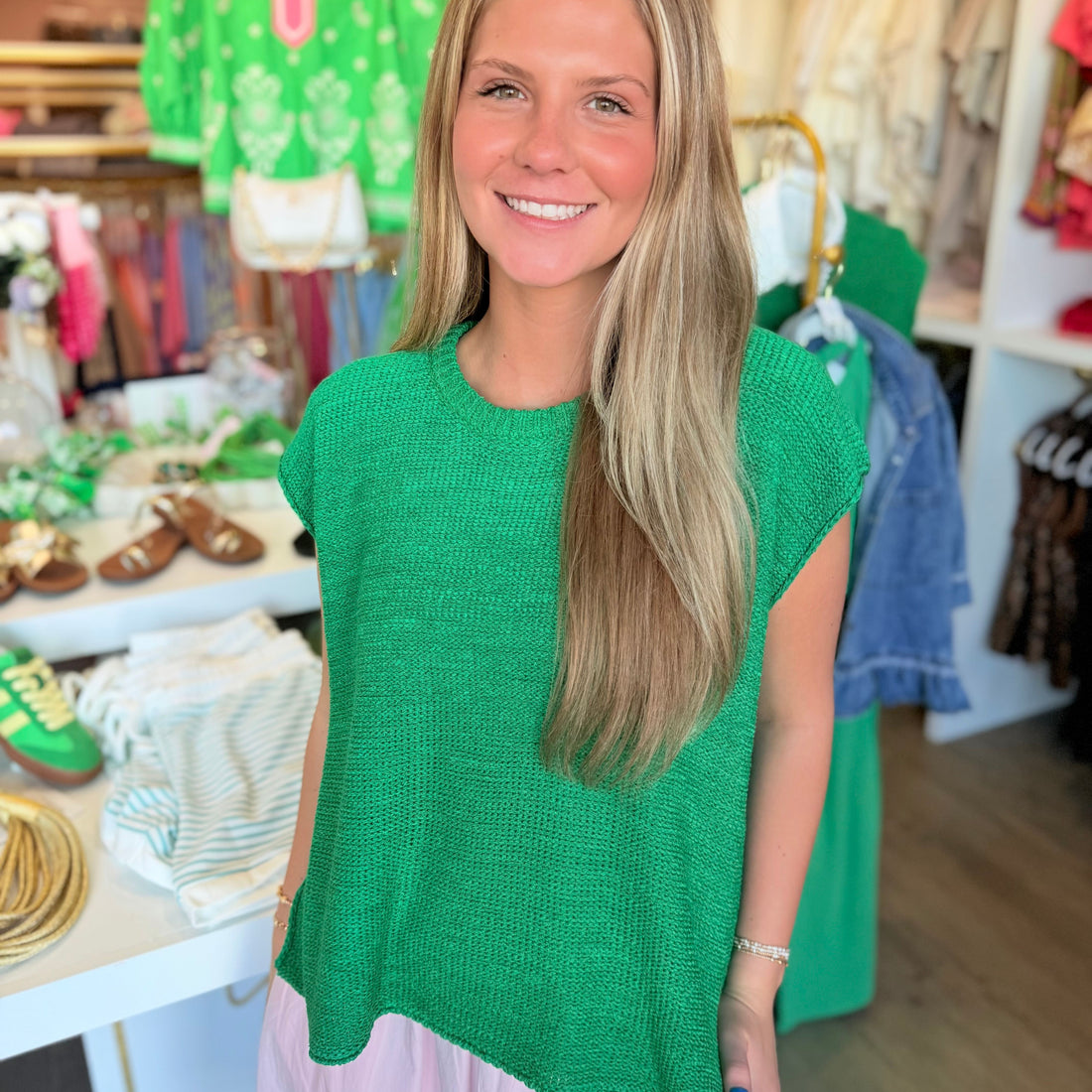 Anne Sweater Top (Green)