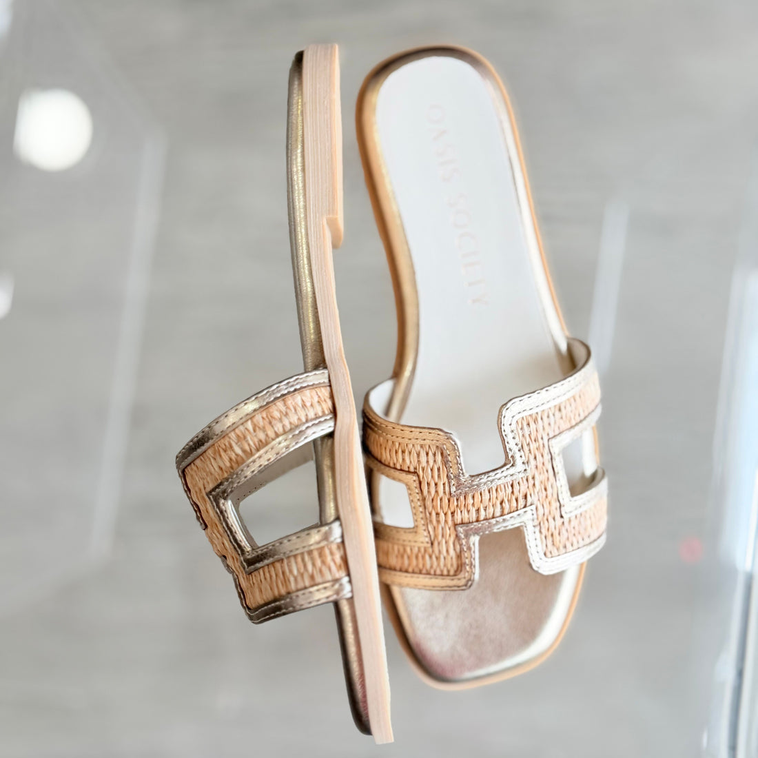 Edna Gold Cutout Slide