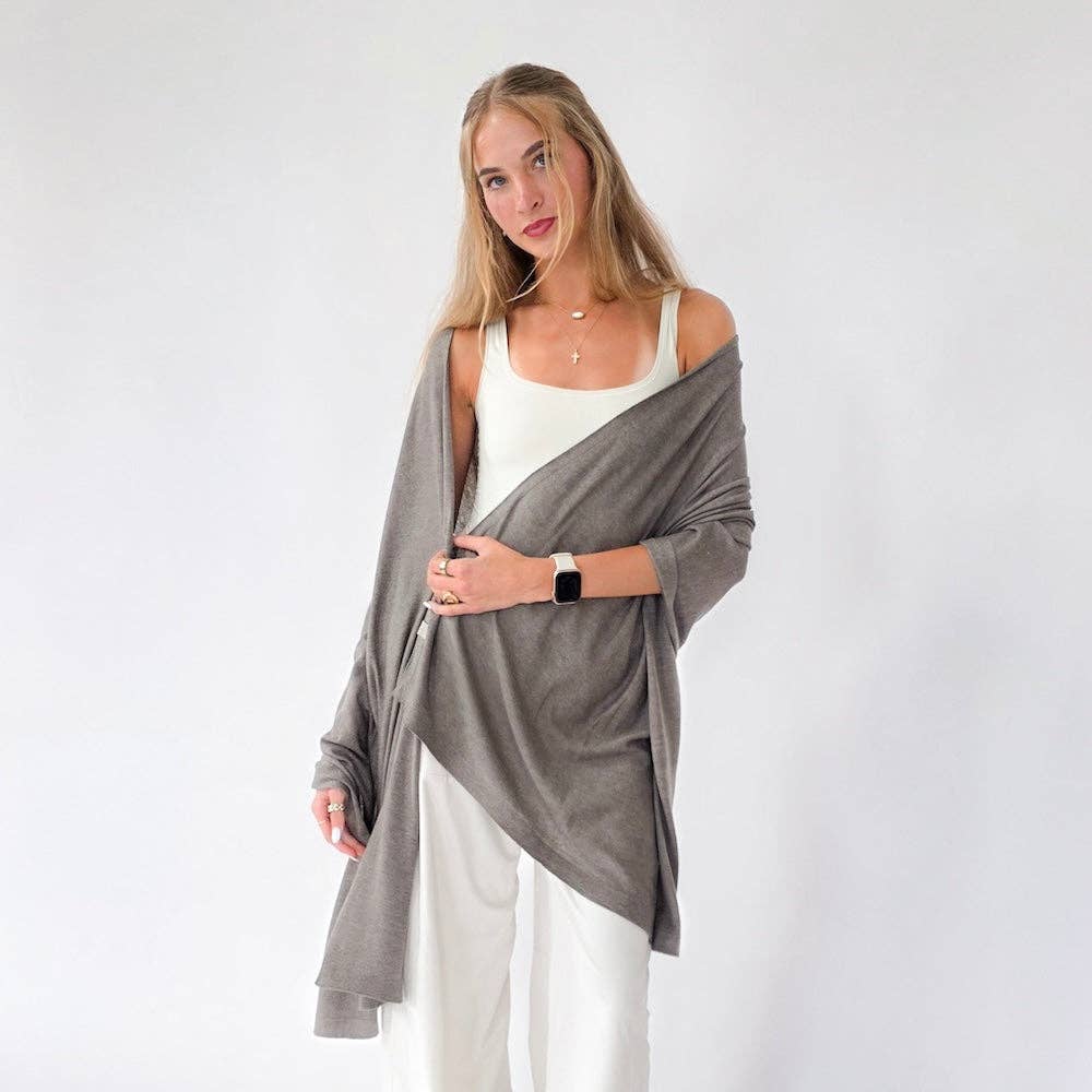 Catalina Cashmere Scarf (Grey)