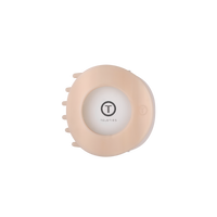 Almond Beige Medium Flat Circle Hair Clip
