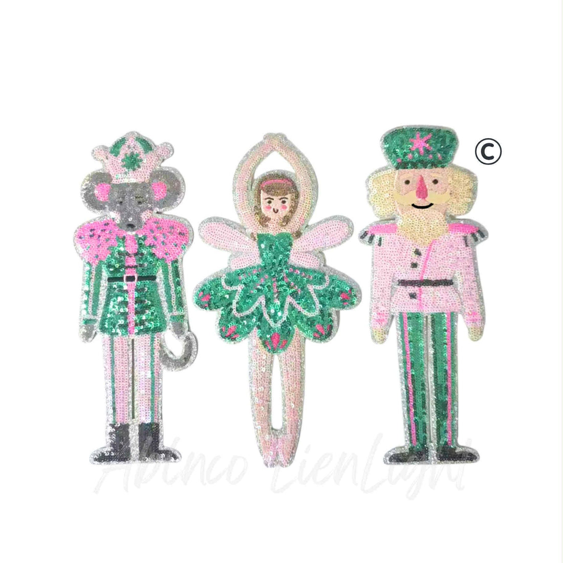 Large Nutcracker Ballerina Mouse Trio Patch Set
