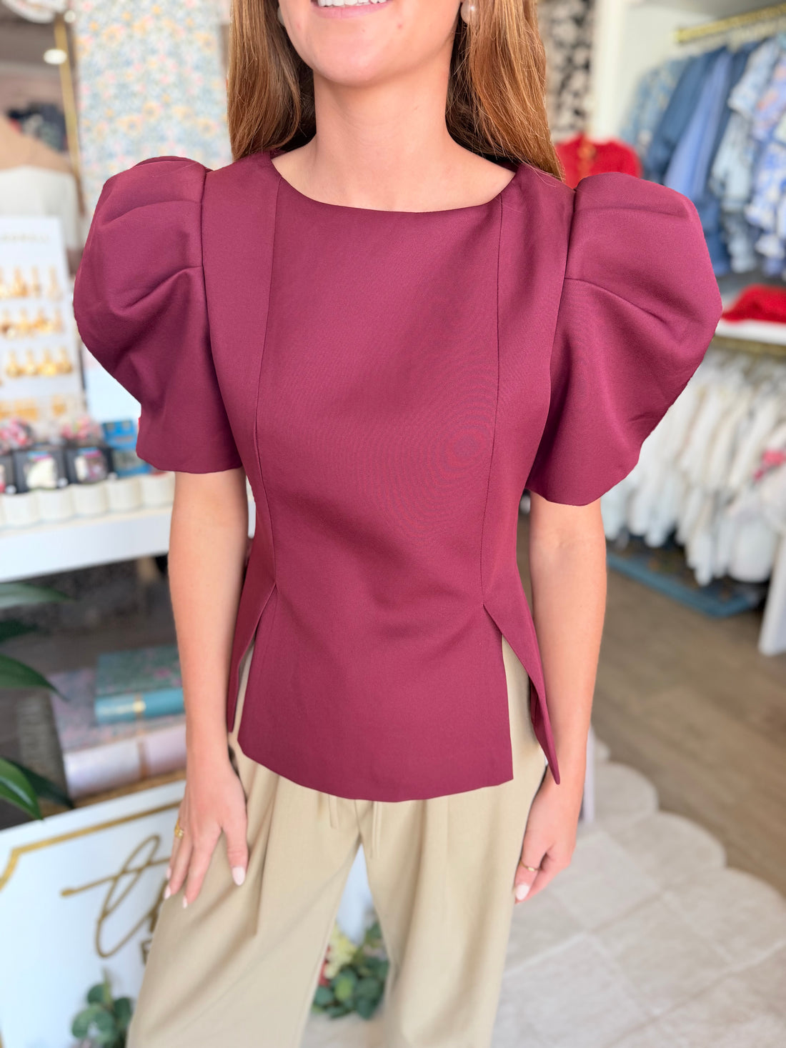 Addie Top (Burgundy)