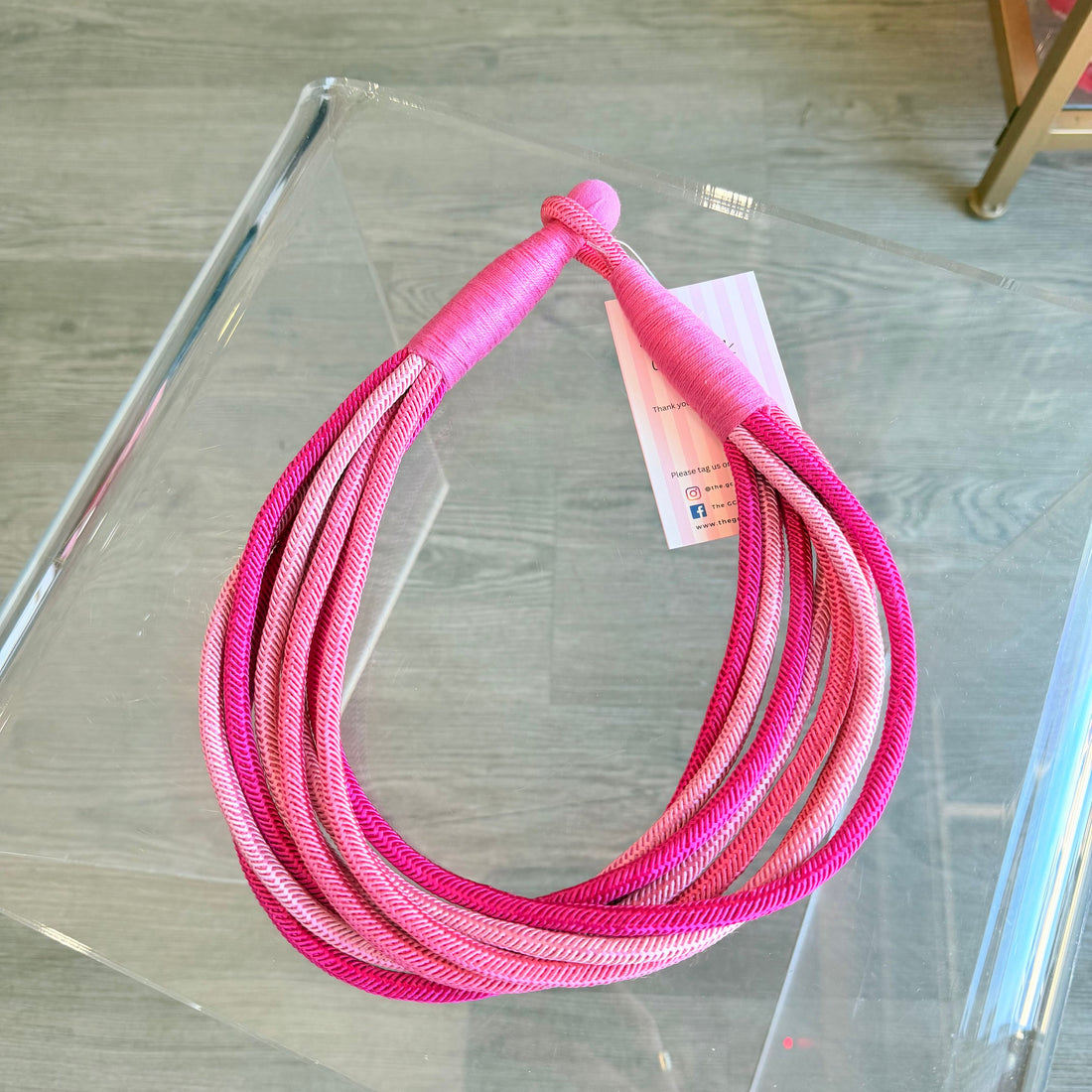 Rope Necklace (Pink Multi)