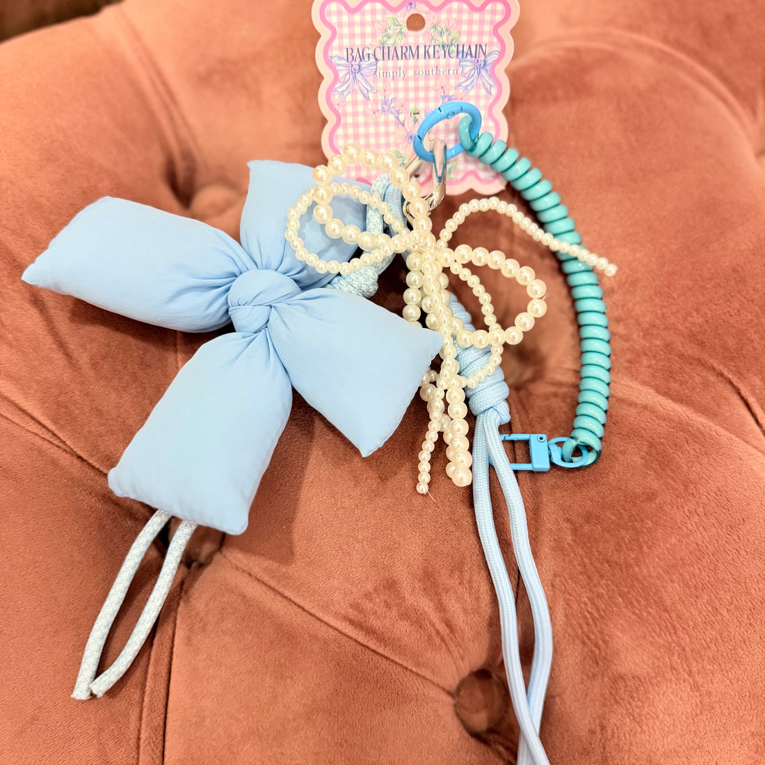 Bow Bag Charm (Blue)
