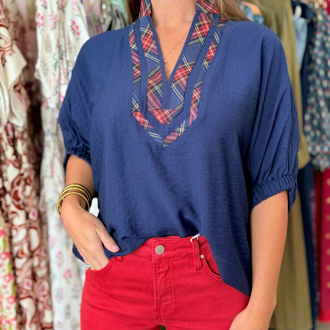 Hailee Top (navy)