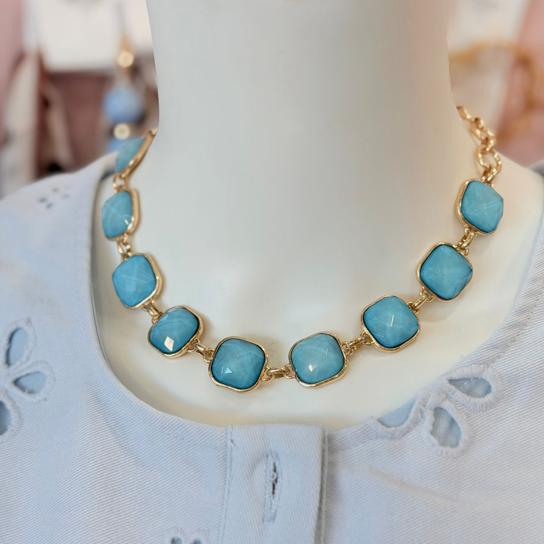 Linked Stone Necklace