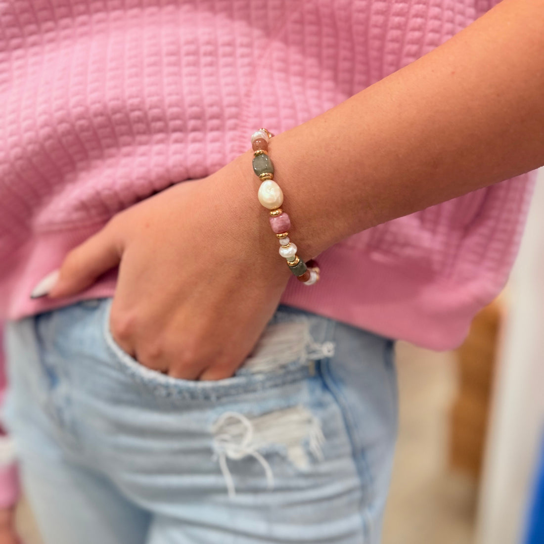 Pearl & Stone Bracelet