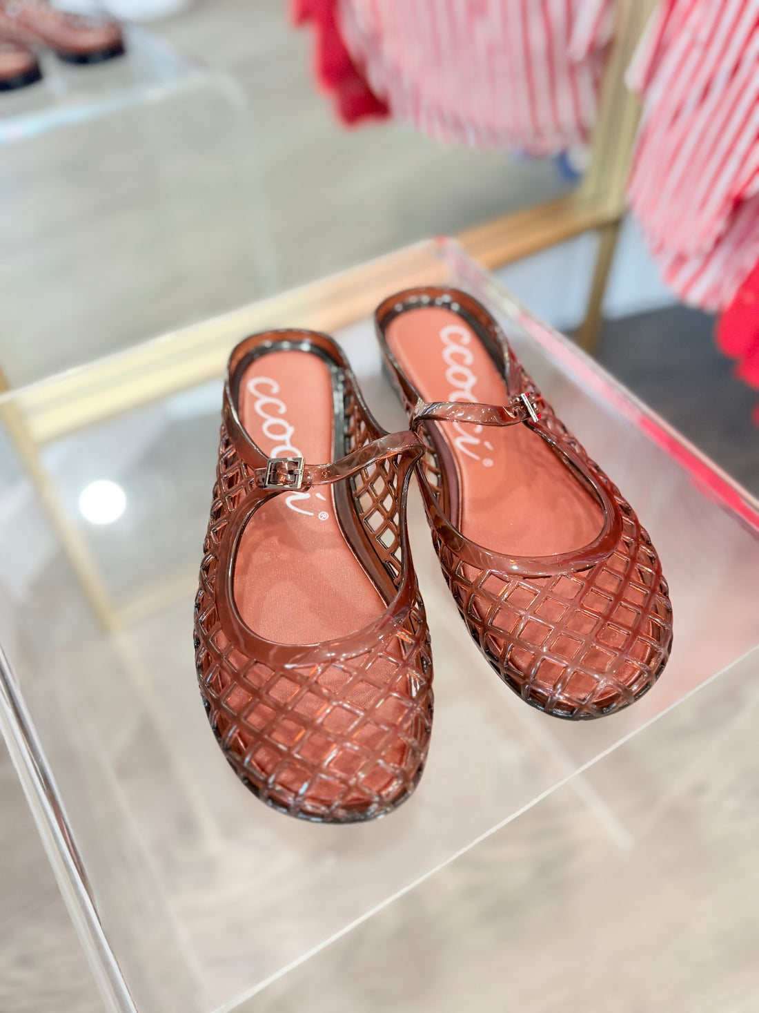 Mary Jane Jelly Shoe (Brown)
