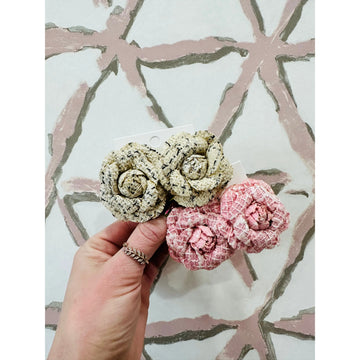 Fabric Flower Stud