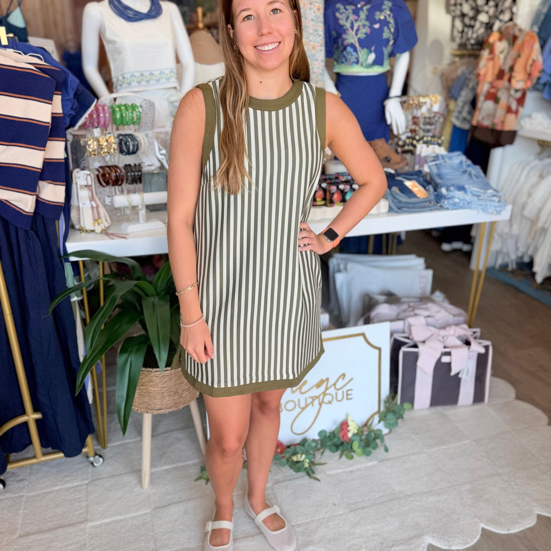 Linley Dress (Olive)