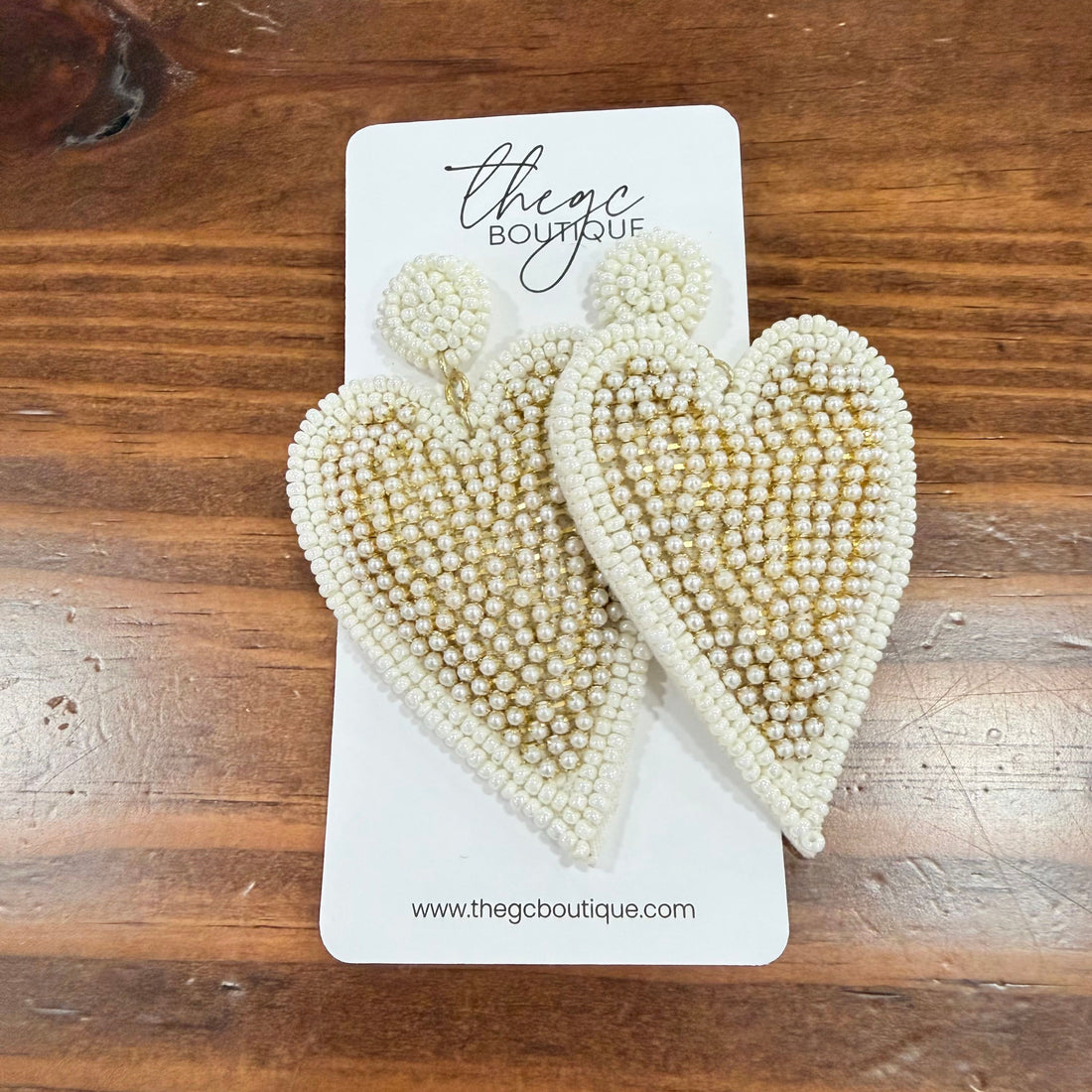 Beaded Heart Earring