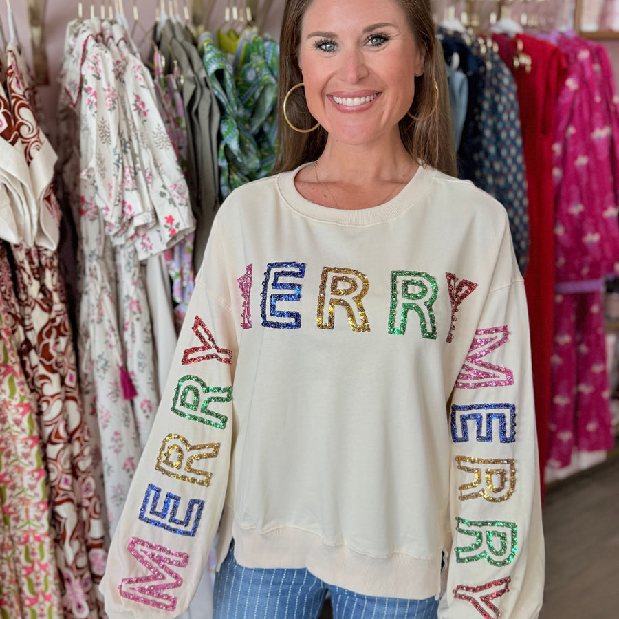 MERRY Sequin Sweatshirt