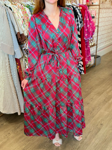 Gracelyn Plaid About You Dress