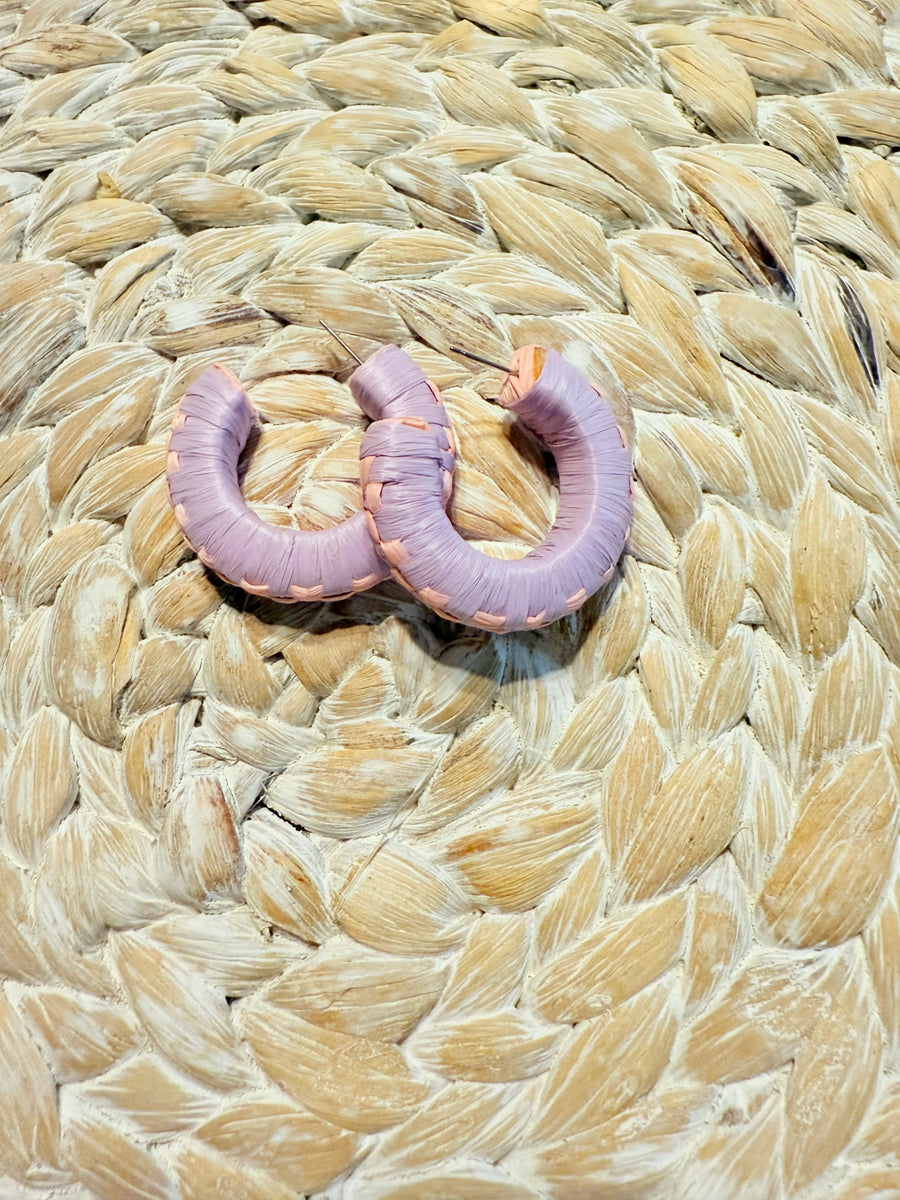 Checkered Earring (lilac)