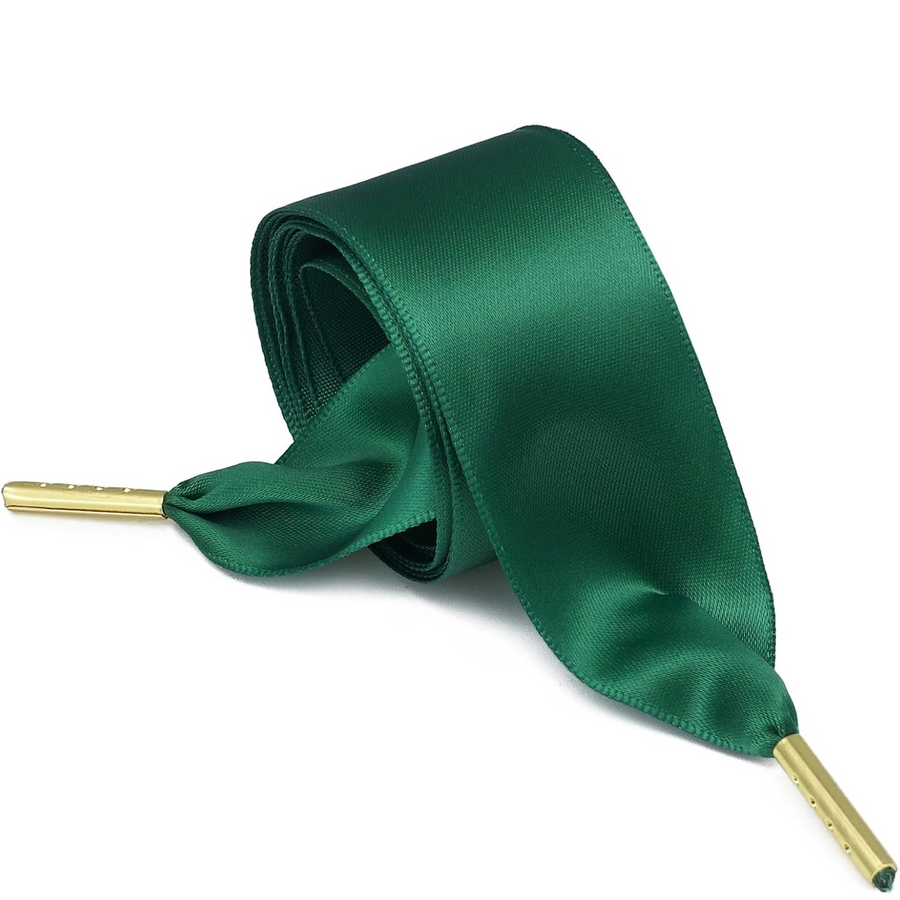 Satin Shoe String Laces (green)