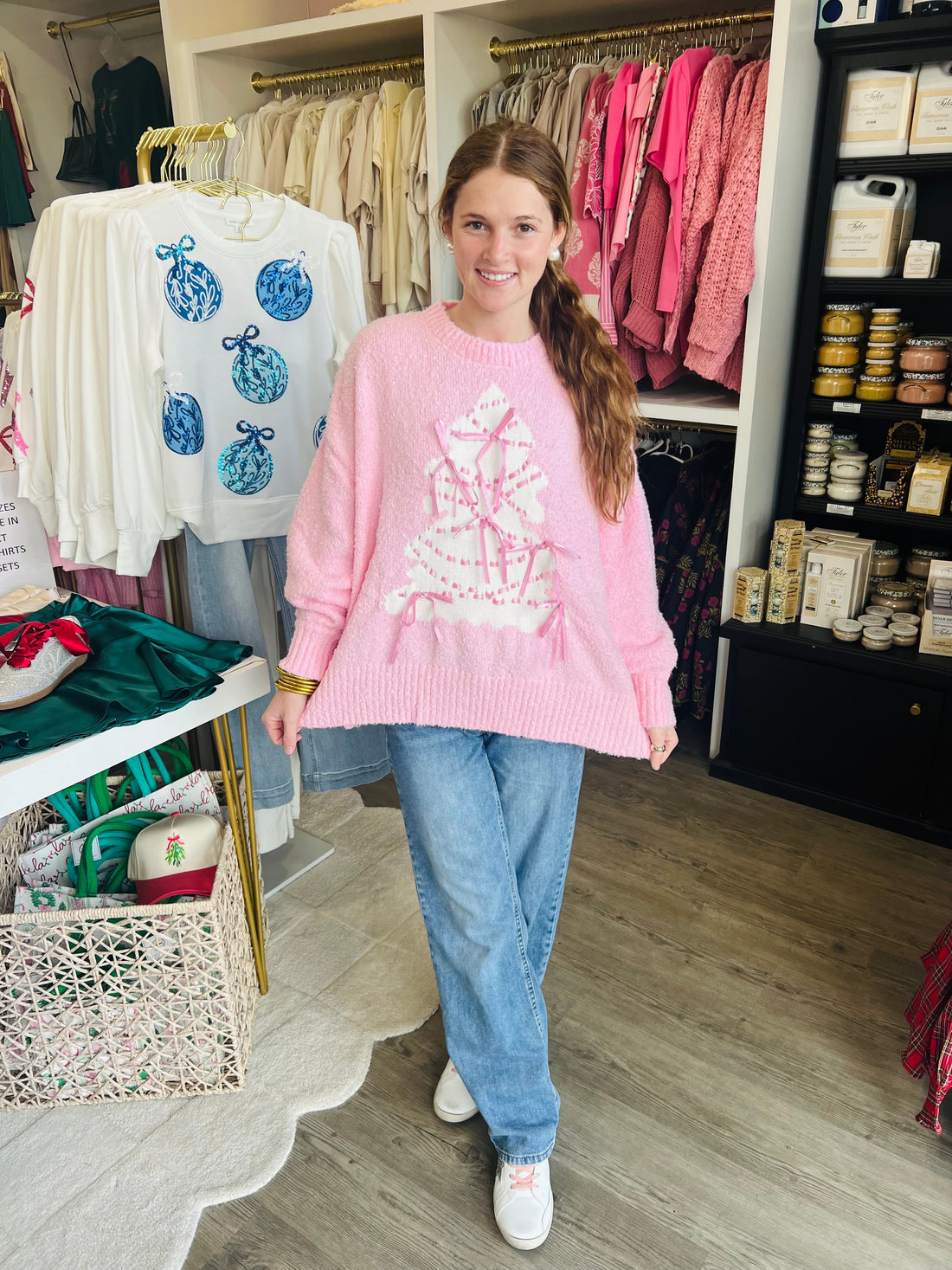 Bow Christmas Tree Sweater